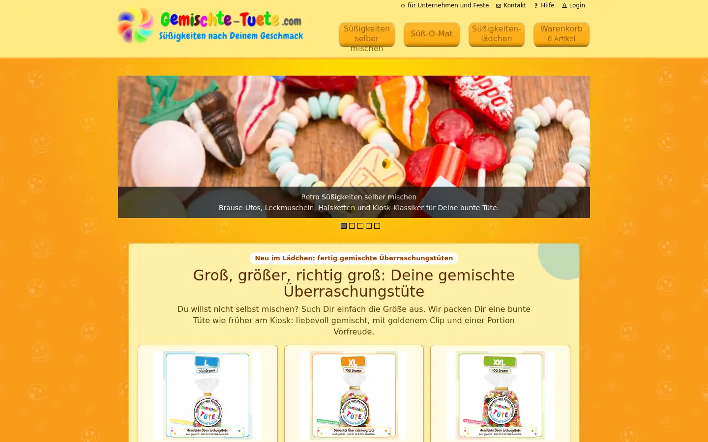 Screenshot of gemischte-tuete.com