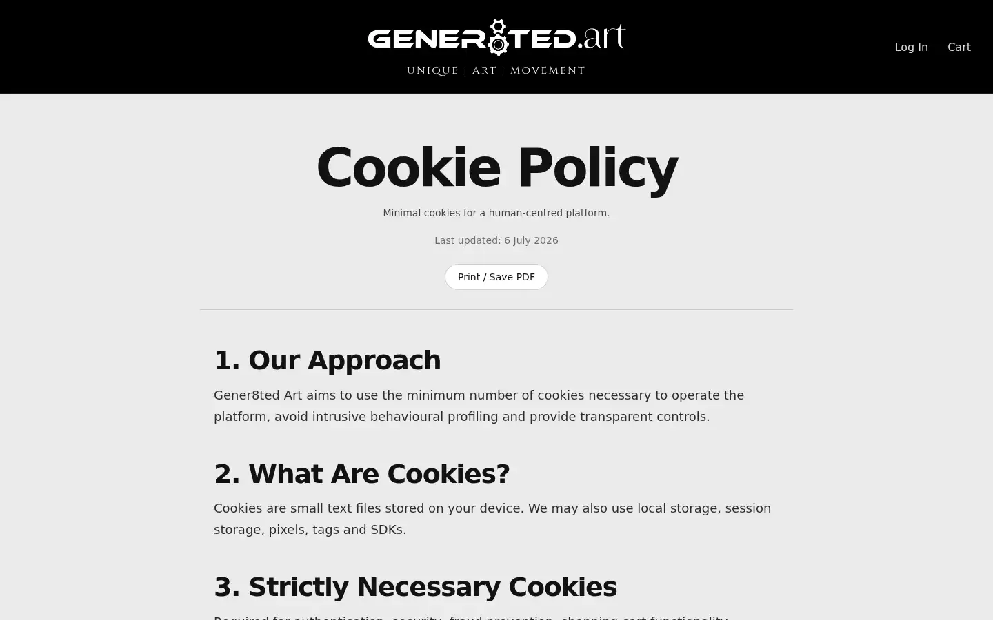 Screenshot of gener8ted.art