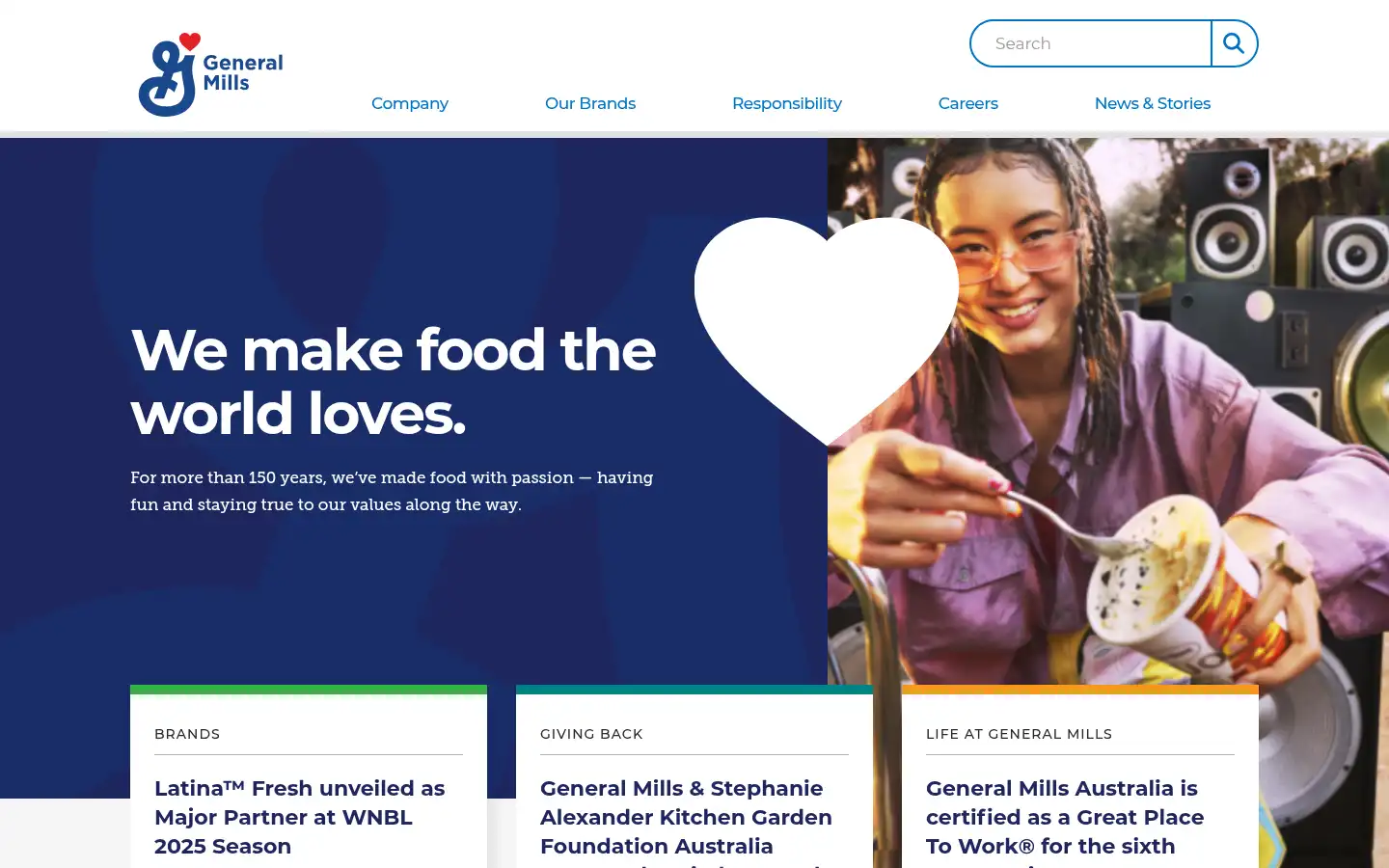 Screenshot of generalmills.com.au