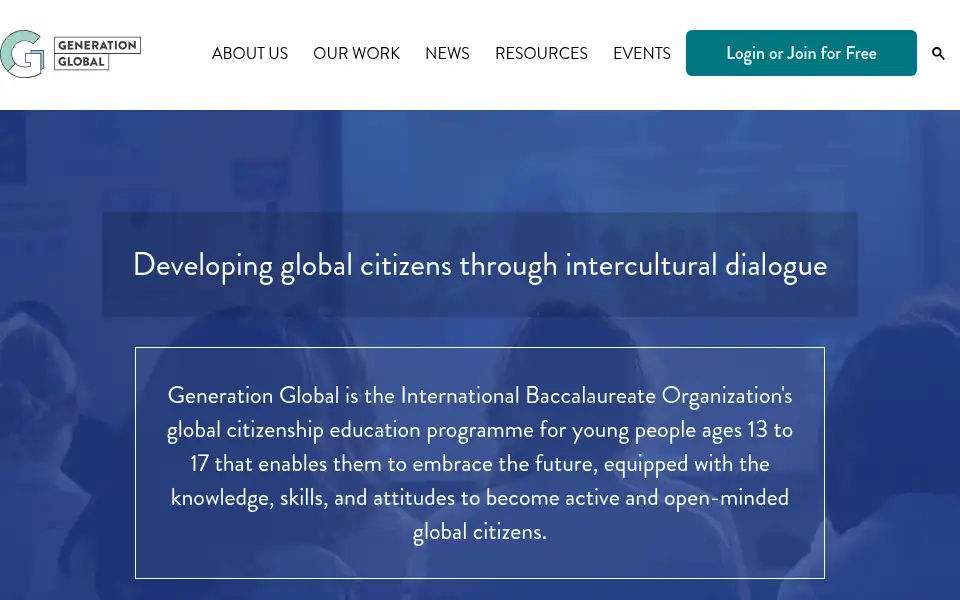 Screenshot of generation.global