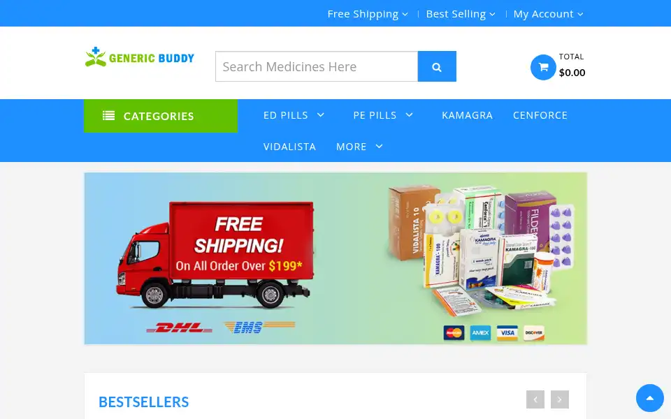 Screenshot of genericbuddy.com