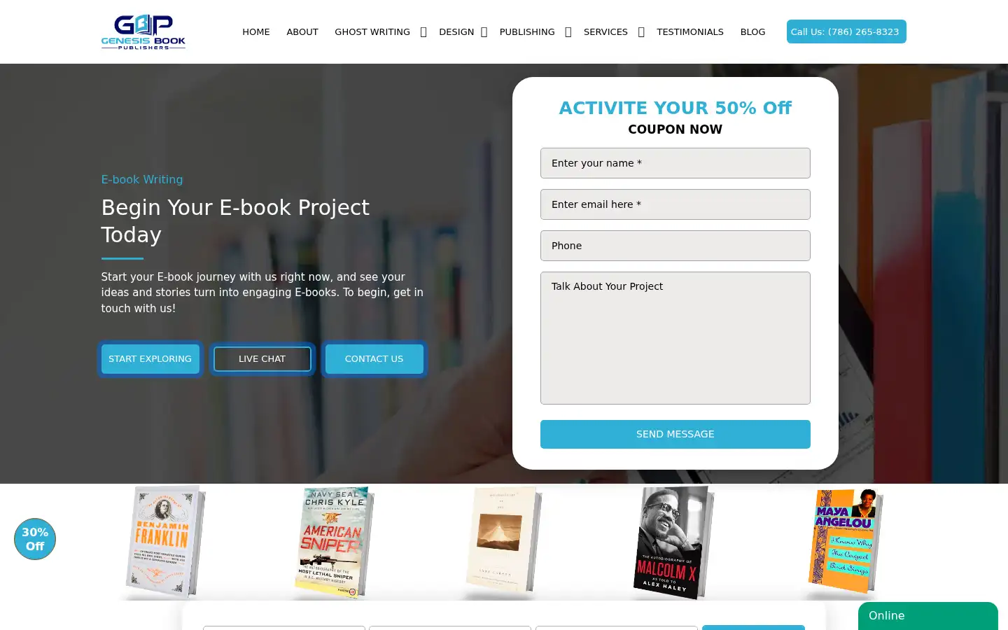 Screenshot of genesisbookpublishers.com