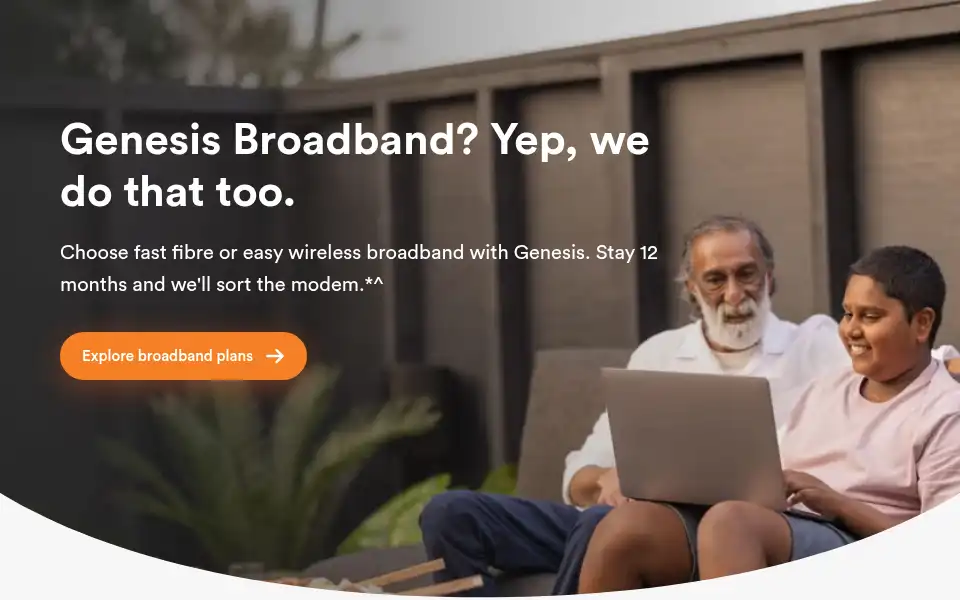 Screenshot of genesisenergy.co.nz