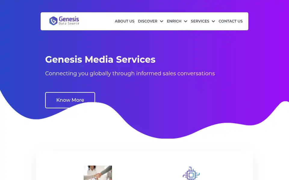 Screenshot of genesismediaservices.com