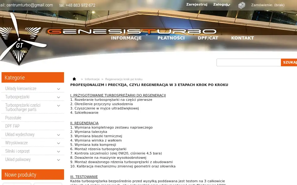 Screenshot of genesisturbo.pl