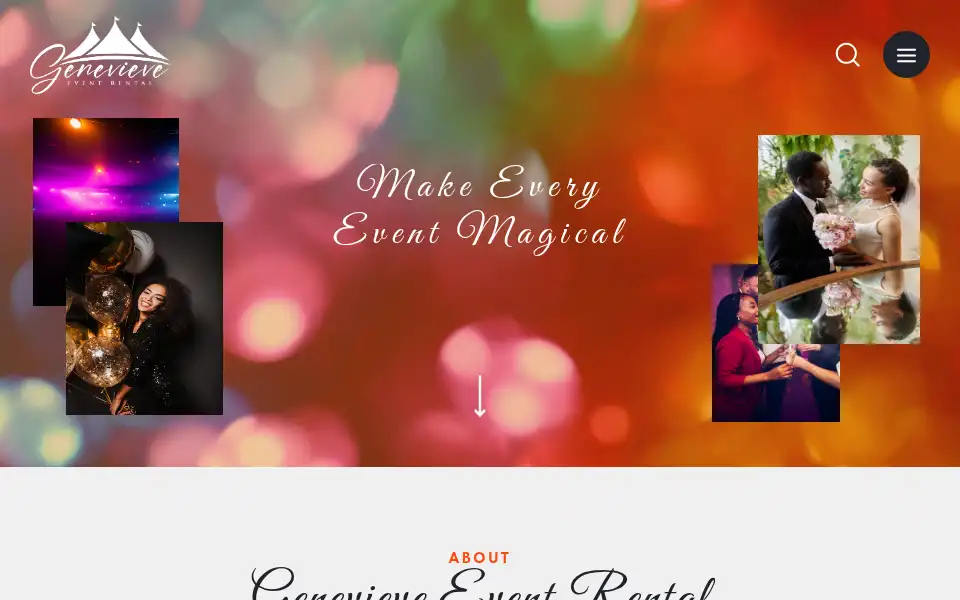Screenshot of genevieveeventrental.com