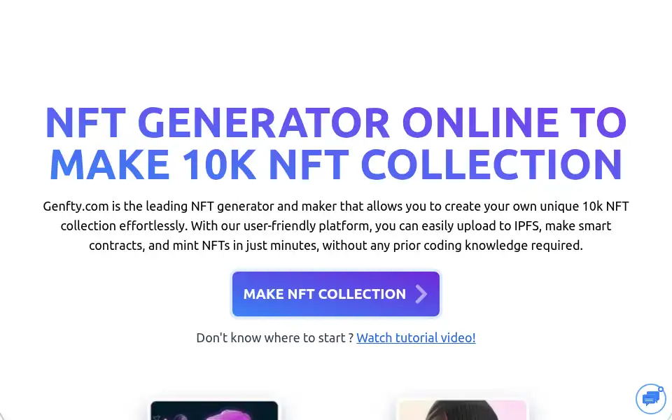 Screenshot of genfty.com