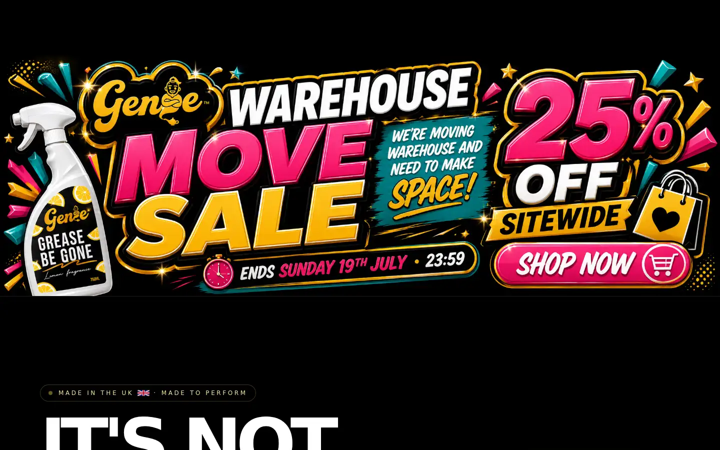 Screenshot of genie-clean.co.uk