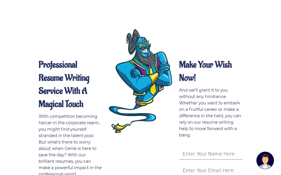 Screenshot of genieresumes.com