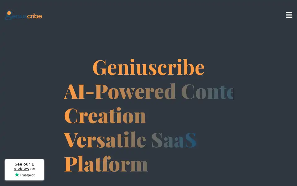 Screenshot of geniuscribe.com