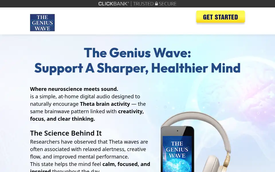 Screenshot of geniuswaveoriginal.com