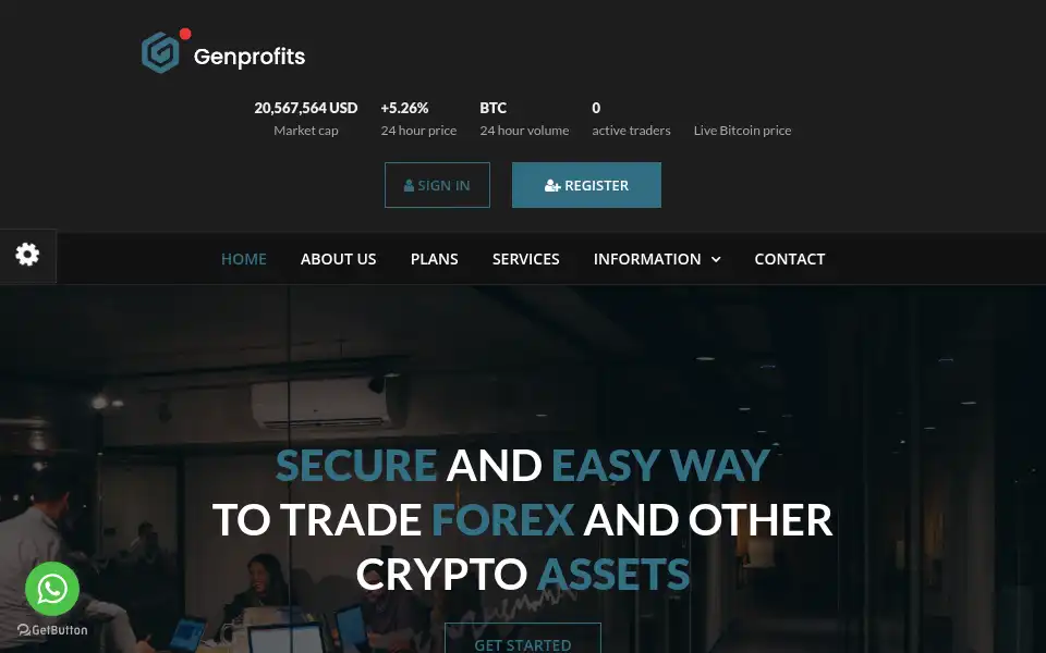 Screenshot of genprofits.com