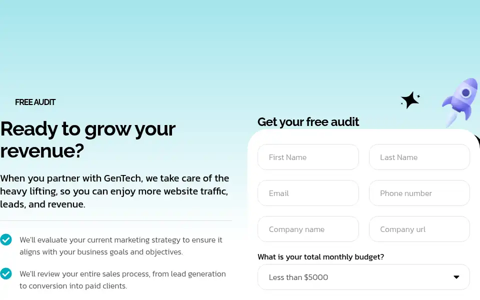 Screenshot of gentechmarketing.com