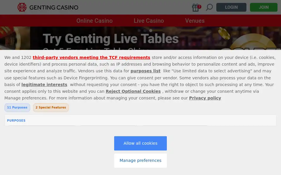 Screenshot of gentingbet.com