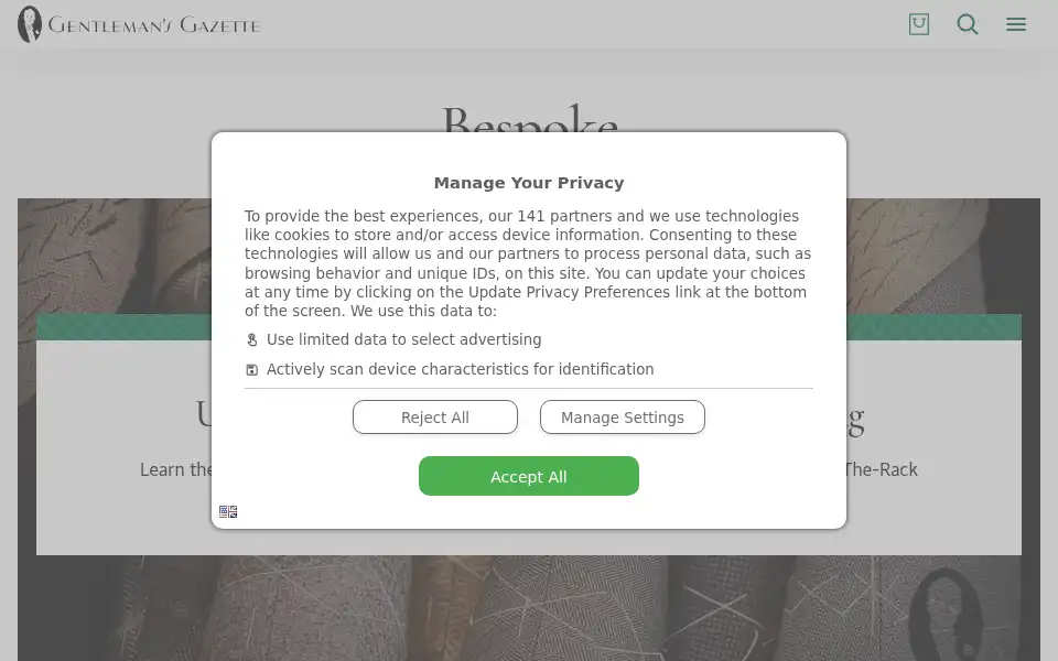 Screenshot of gentlemansgazette.com