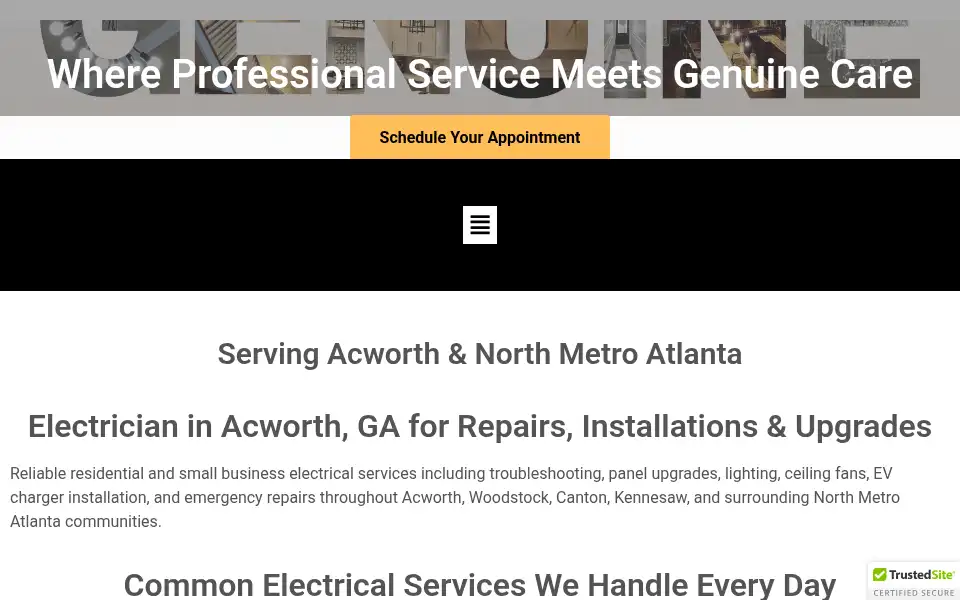 Screenshot of genuine-electric.com