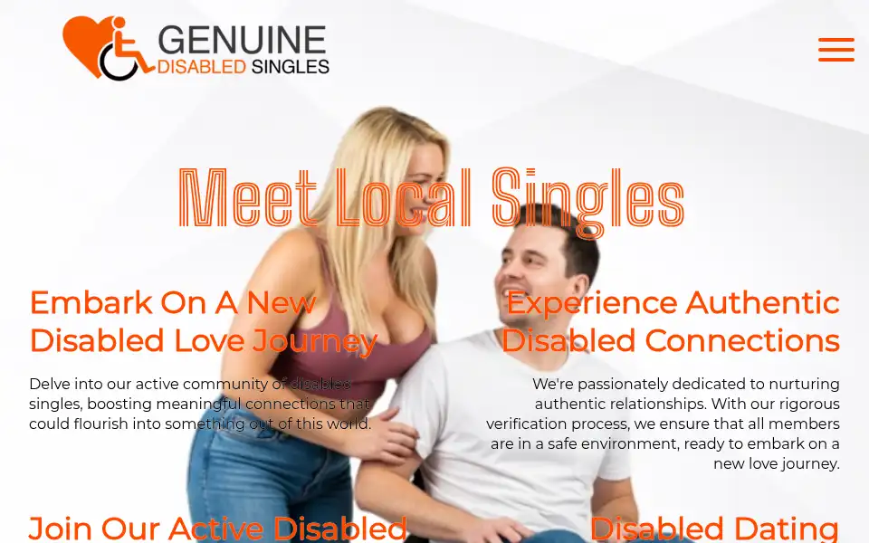 Screenshot of genuinedisabledsingles.com