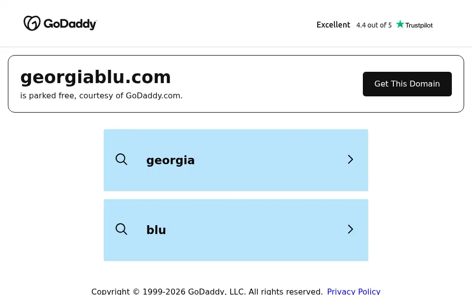 Screenshot of georgiablu.com
