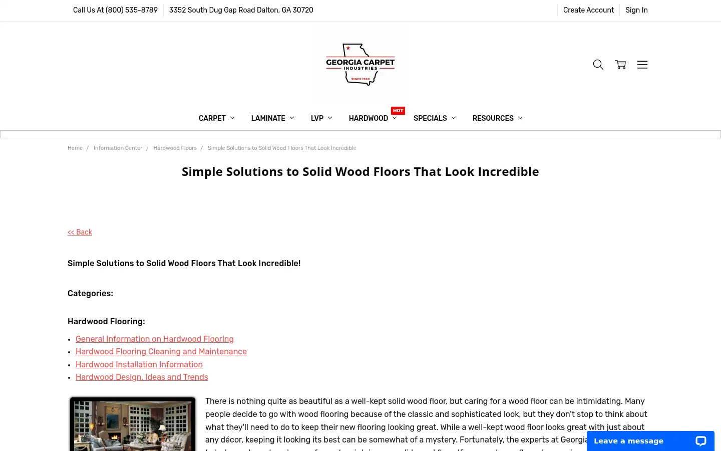 Screenshot of georgiacarpet.com