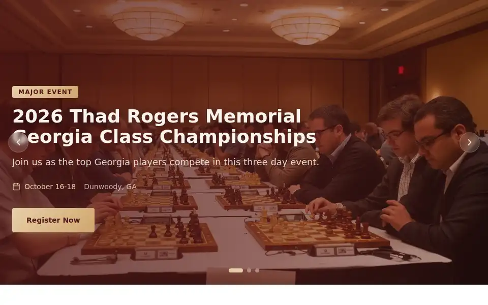 Screenshot of georgiachess.org