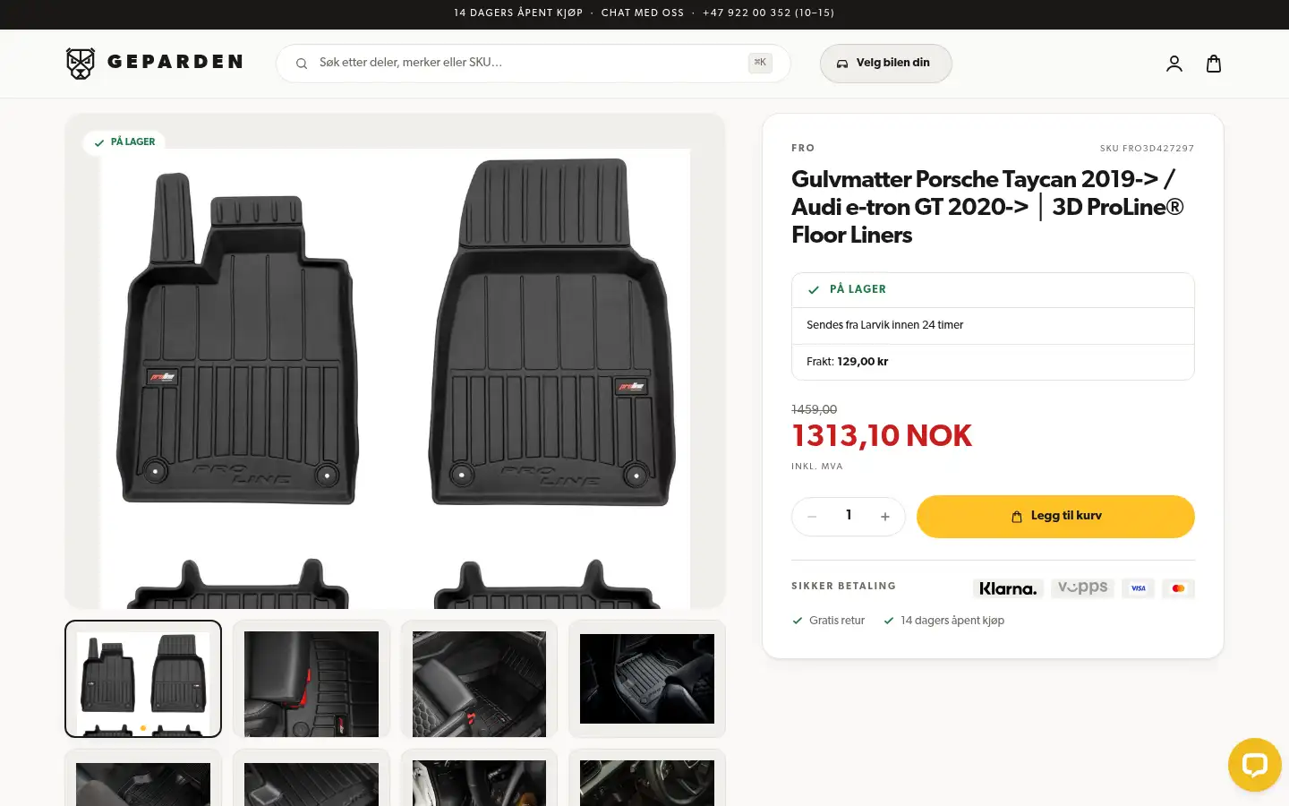 Screenshot of geparden.no