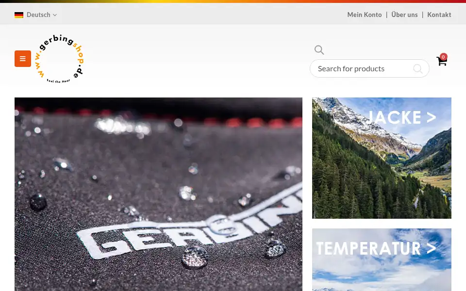 Screenshot of gerbingshop.de
