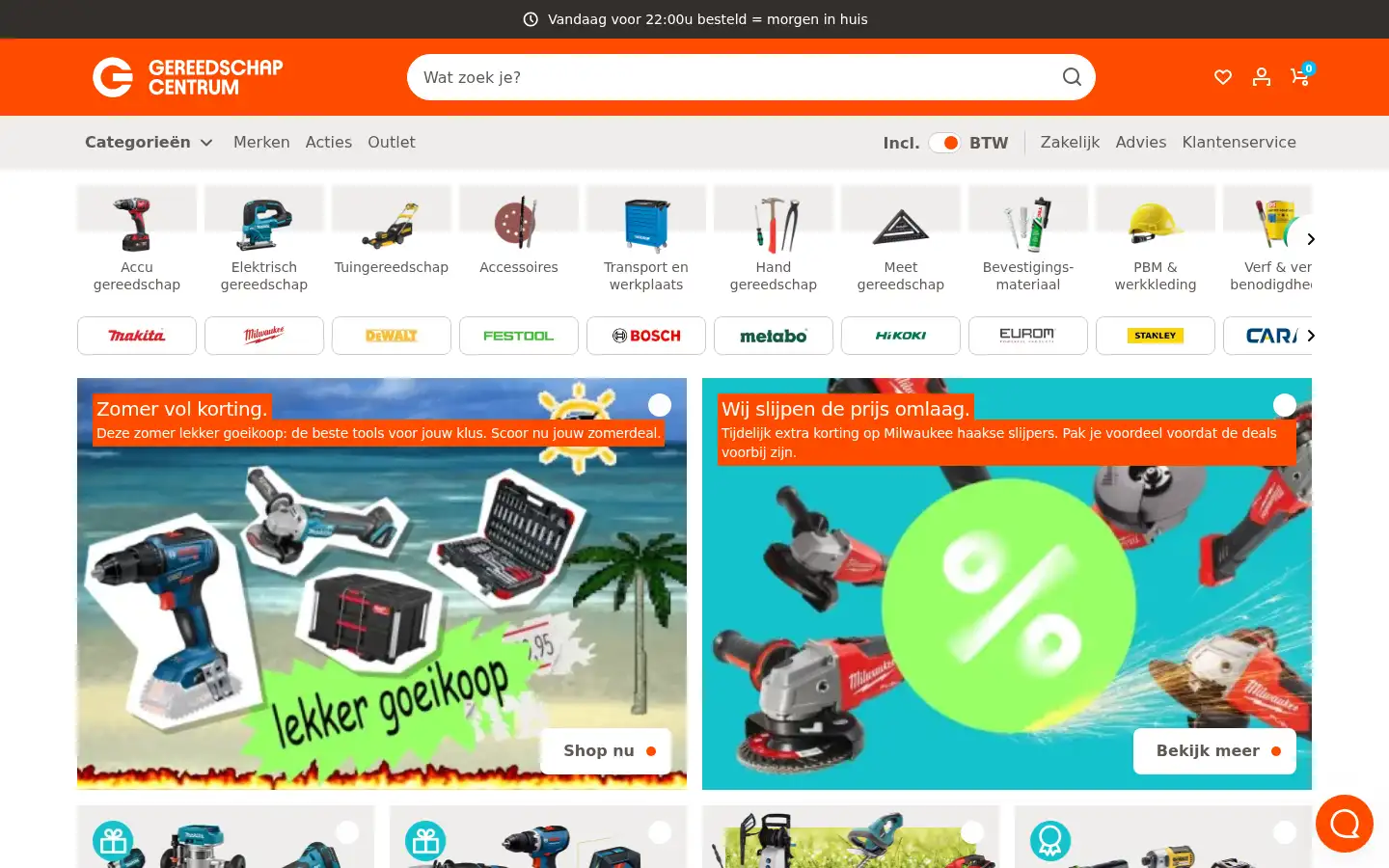 Screenshot of gereedschapcentrum.nl