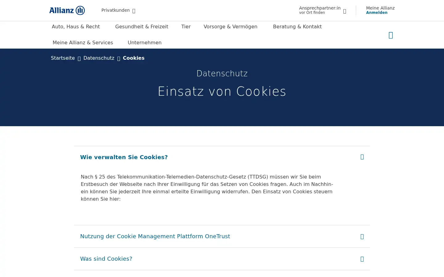 Screenshot of gerlach-allianz.de