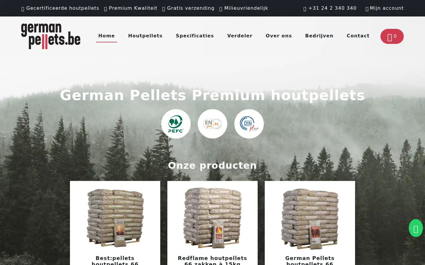 Screenshot of german-pellets.be