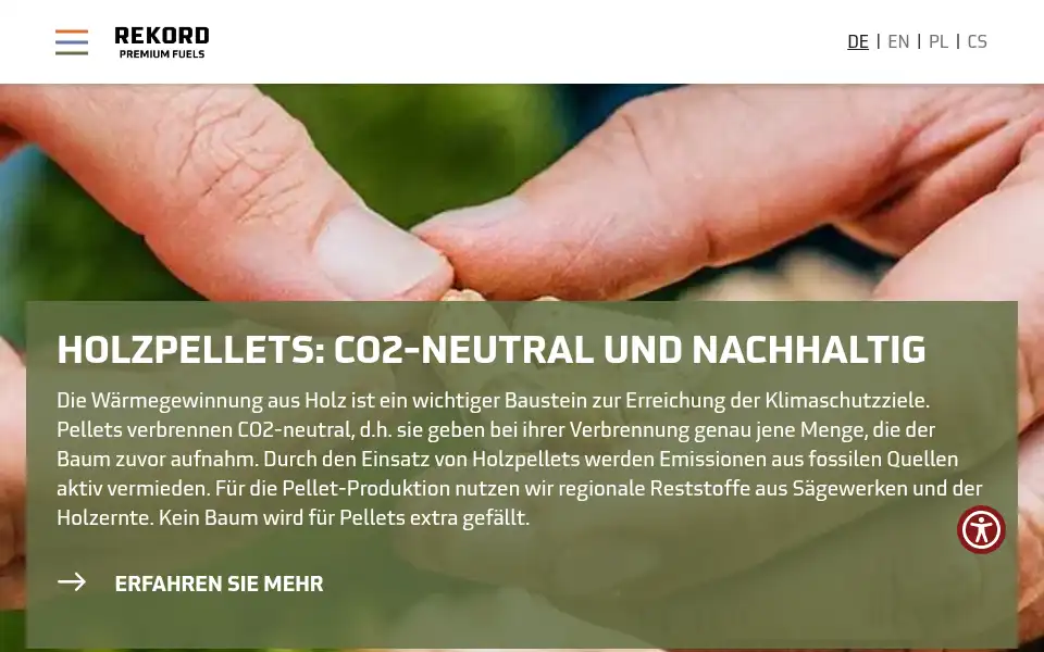 Screenshot of german-pellets.dk