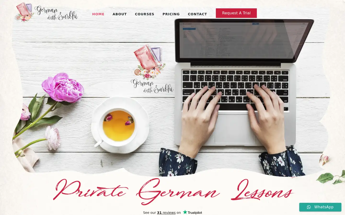 Screenshot of germanwithsurbhi.com
