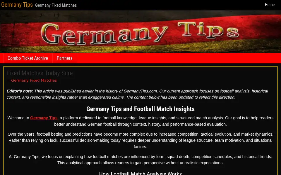 Screenshot of germanytips.com