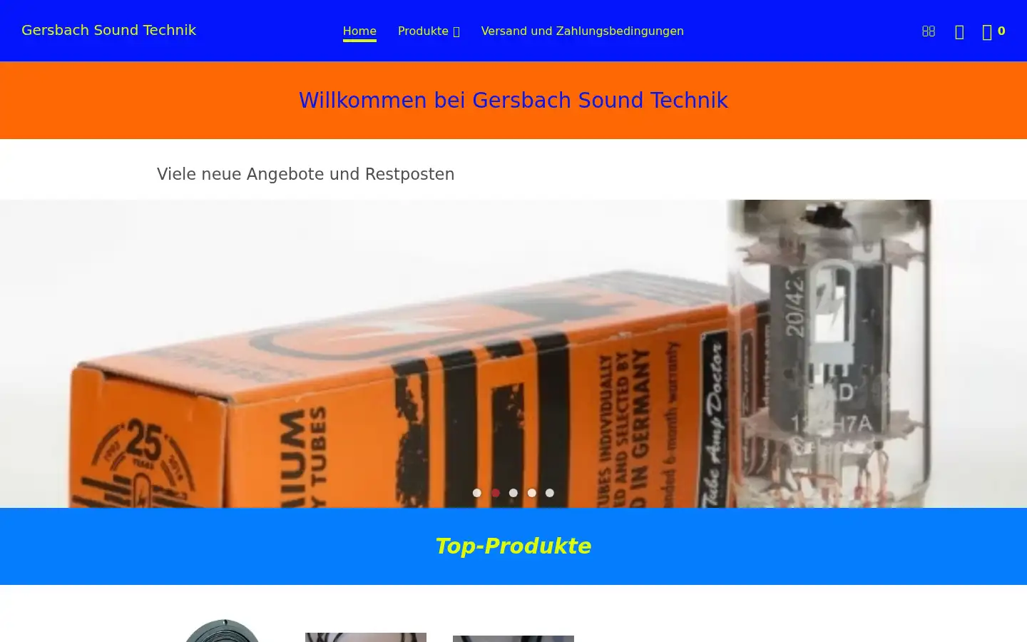 Screenshot of gersbach-sound-technik.de