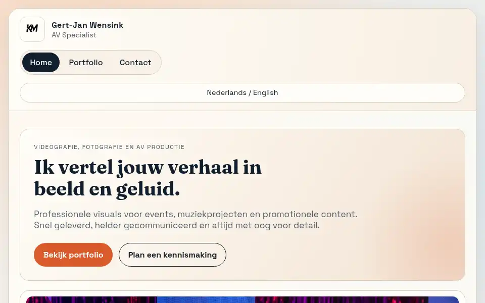 Screenshot of gertjanwensink.nl