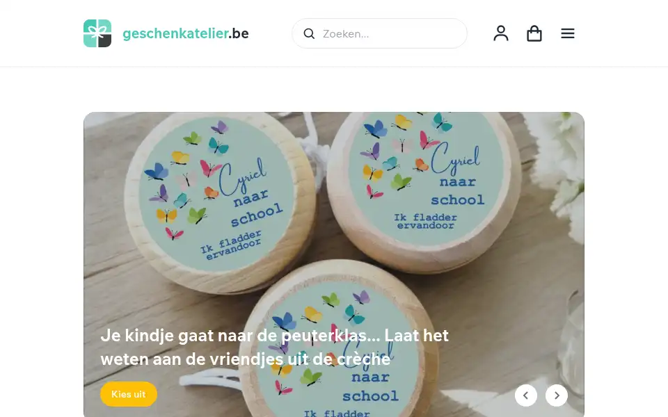 Screenshot of geschenkatelier.be