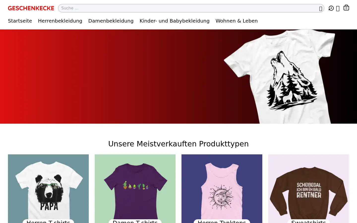 Screenshot of geschenkecke.com