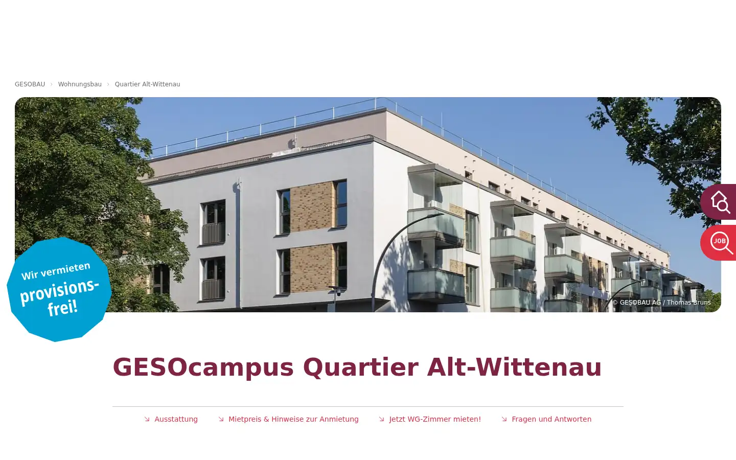 Screenshot of gesobau.de
