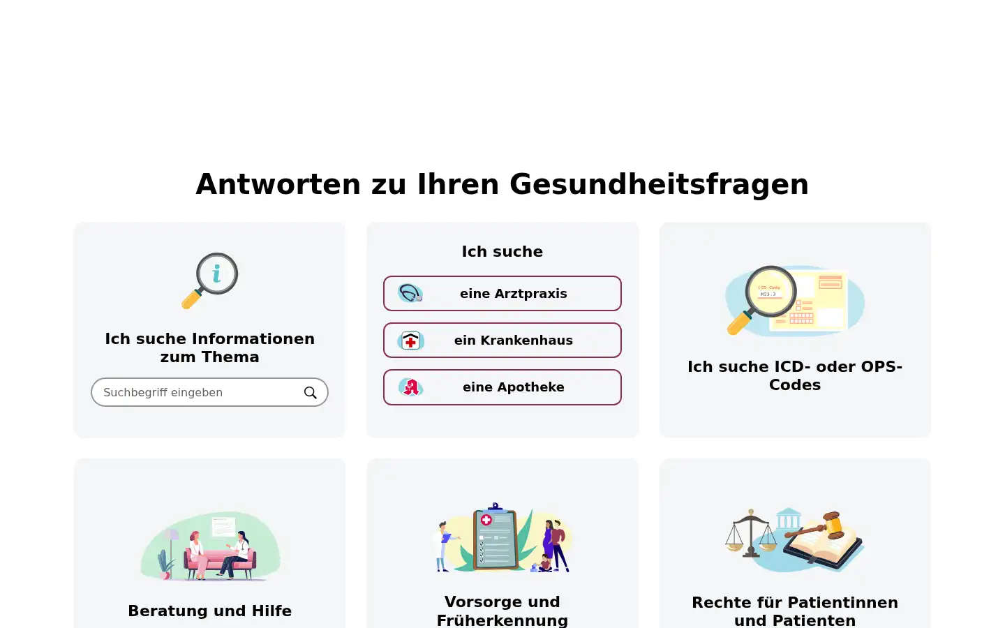 Screenshot of gesund.bund.de