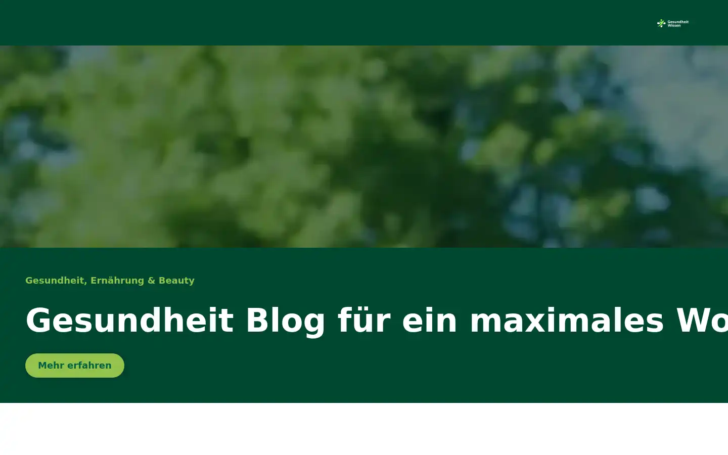 Screenshot of gesundheit-wissen.ch