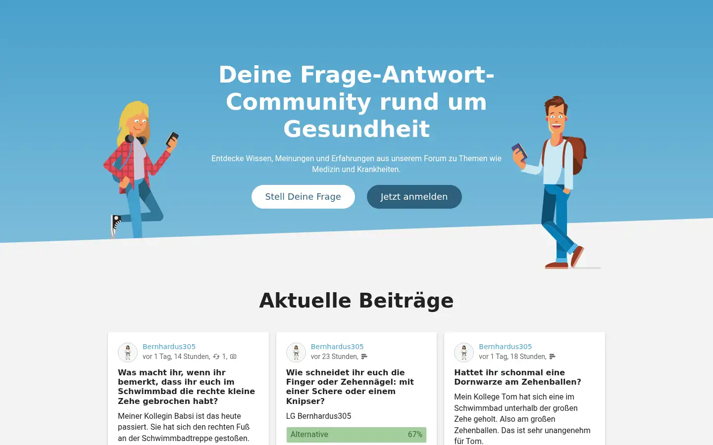 Screenshot of gesundheitsfrage.net
