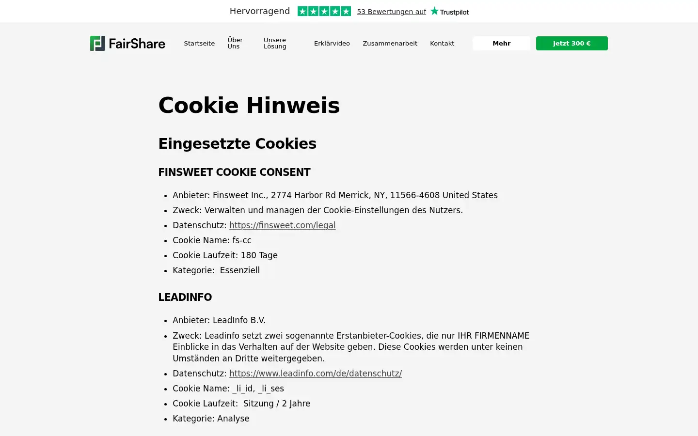 Screenshot of get-fairshare.de
