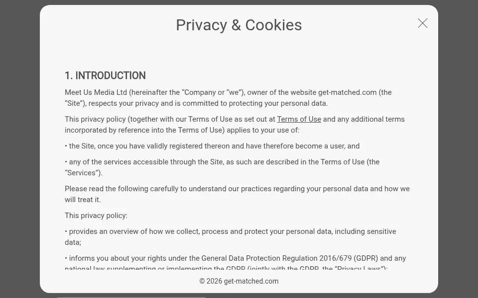 Screenshot of get-matched.com