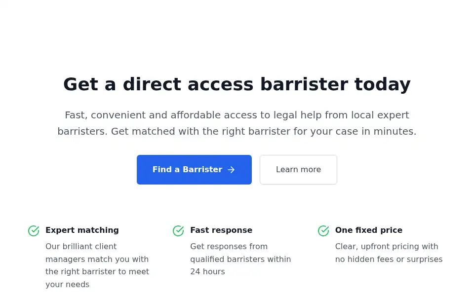 Screenshot of getabarrister.com