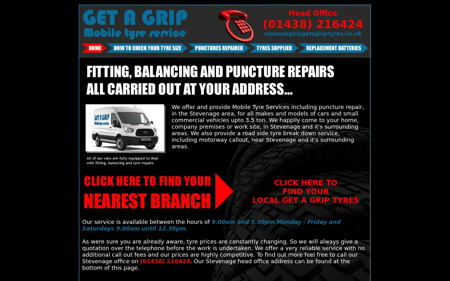 Screenshot of getagriptyres.co.uk