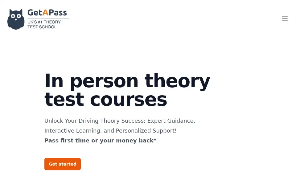 Screenshot of getapass.uk