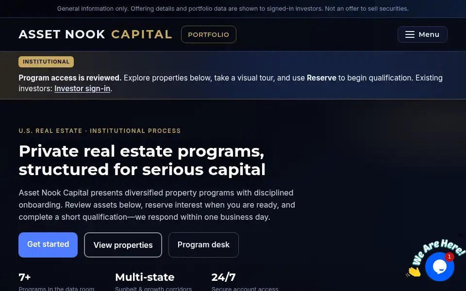 Screenshot of getassetnook.com