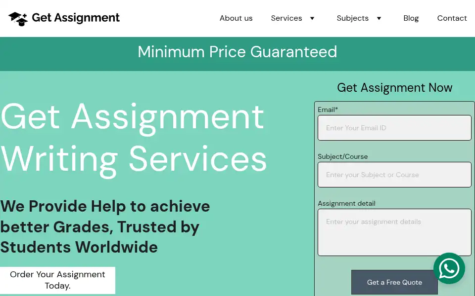 Screenshot of getassignment.com.au