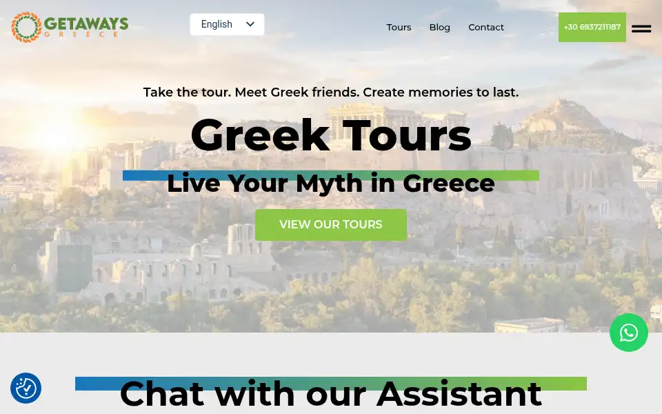 Screenshot of getawaysgreece.com