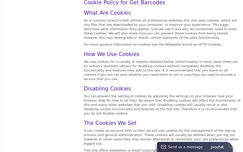 Screenshot of getbarcodes.co.uk