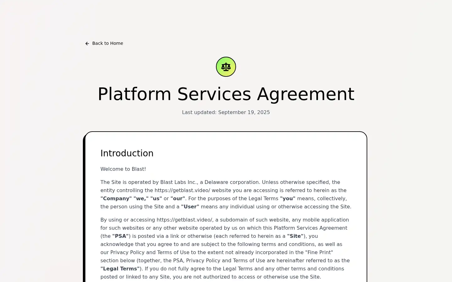 Screenshot of getblast.video